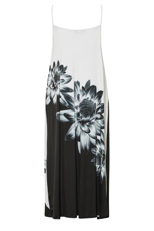 Plus Size White Floral Print Colour Block Maxi Dress | Yours Clothing  7