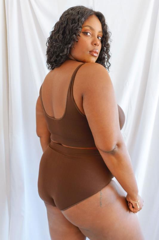 Brown Seamless Light Control High Waisted Full Briefs | Yours Clothing 2