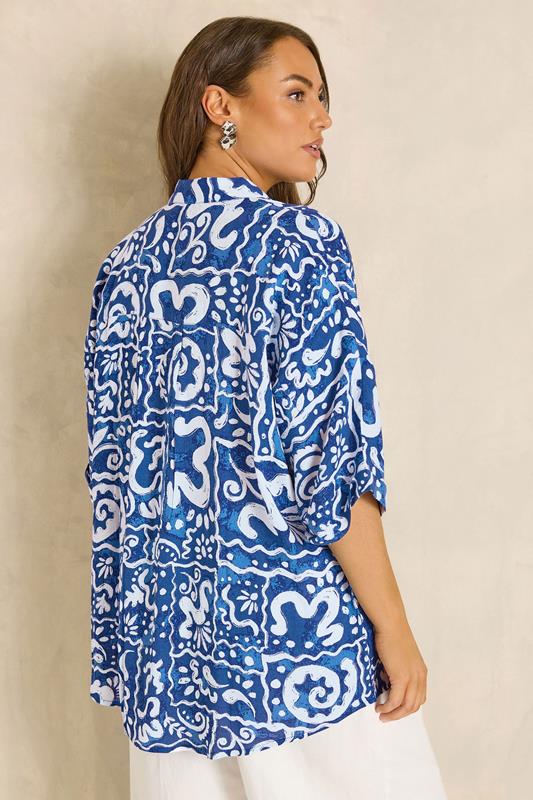 EVANS Plus Size Blue Abstract Print Set | Evans 2