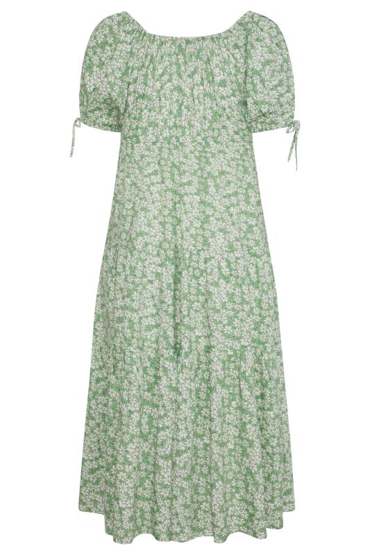LIMITED COLLECTION Curve Sage Green Daisy Print Maxi Dress 7