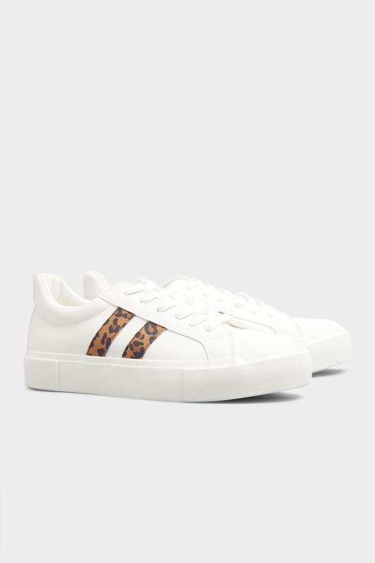 LIMITED COLLECTION White Flatform Leopard Print Stripe Trainers in Regular Fit_C.jpg