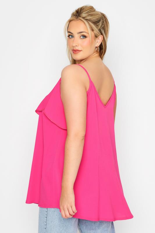 LIMITED COLLECTION Curve Hot Pink Frill Cami Top 3