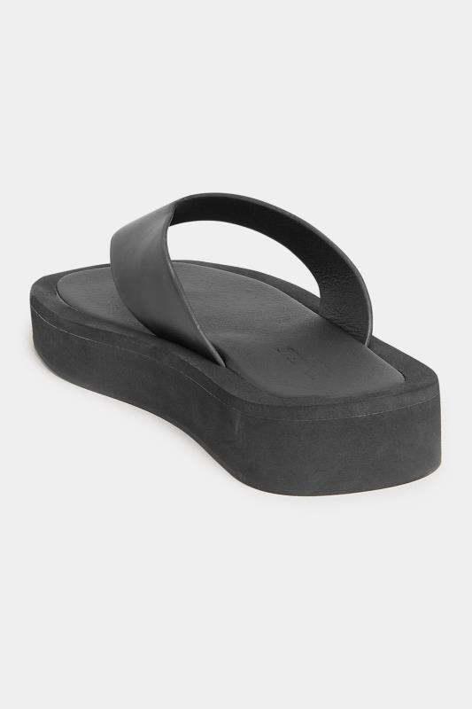PixieGirl Black Flatform Sandals In Standard D Fit 4