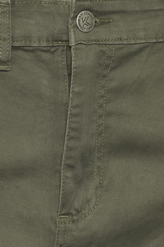 KAM Big & Tall Khaki Green Chino Trousers | BadRhino 5