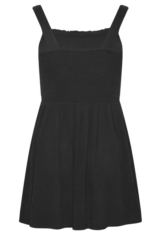 YOURS Plus Size Black Crinkle Vest Top | Yours Clothing 7