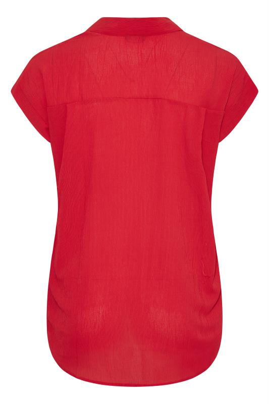 Curve Red Grown On Sleeve Shirt 7