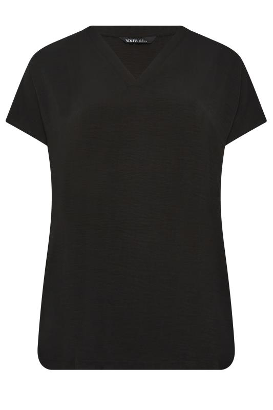 YOURS Plus Size Black V-Neck Shirt | Yours Clothing 6