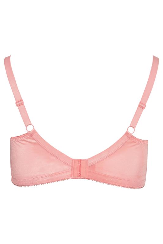 Plus Size Pink Hi Shine Lace Non-Padded Non-Wired Full Cup Bra | Yours Clothing  6