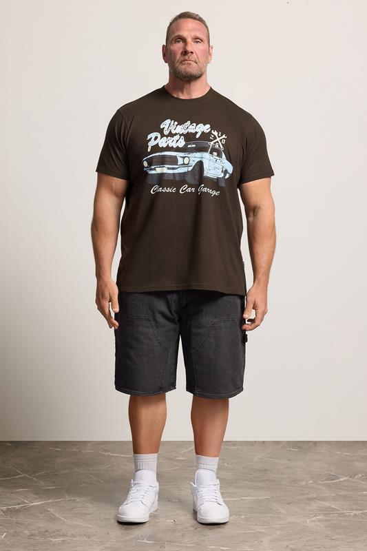 BadRhino Big & Tall Brown 'Vintage Parts' Graphic T-Shirt | BadRhino 1