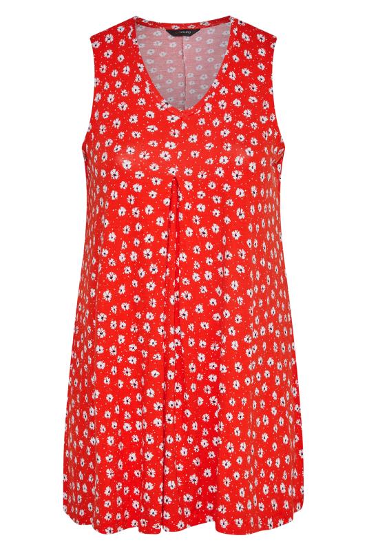 Curve Red Daisy Swing Vest Top 5