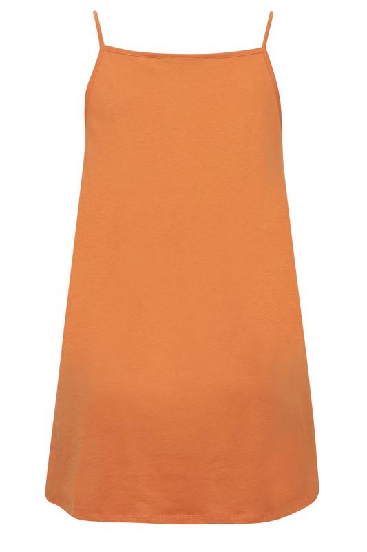 YOURS Plus Size Orange Crochet Vest Top | Yours Clothing  6