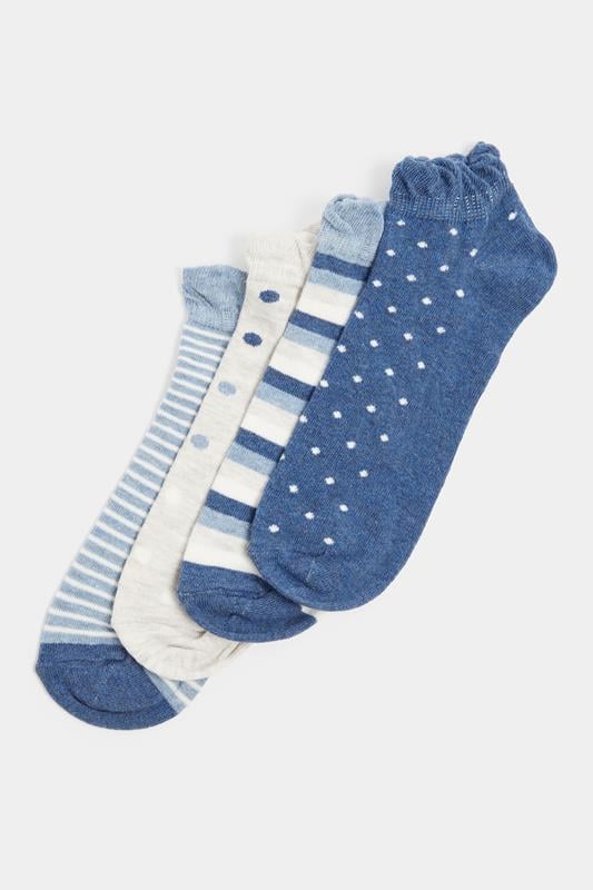  YOURSET PACK DE 4 calcetines tobilleros de rayas
