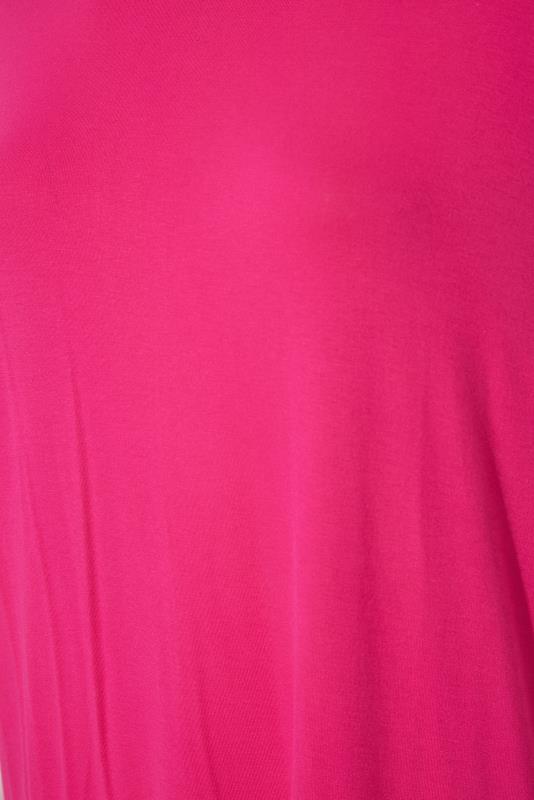 Plus Size Hot Pink Grown On Sleeve T-Shirt | Yours Clothing  6