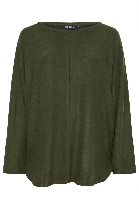 YOURS Plus Size Green Batwing Jumper | Yours Clothing 6
