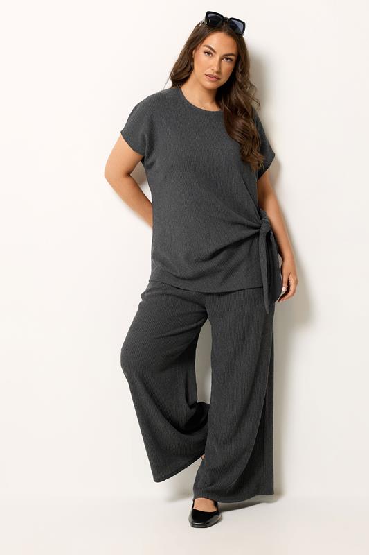 YOURS Plus Size Grey Side Knot T-Shirt 1