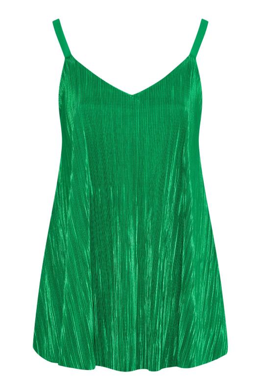  Tallas Grandes YOURS LONDON Curve Green Plisse Swing Cami Top
