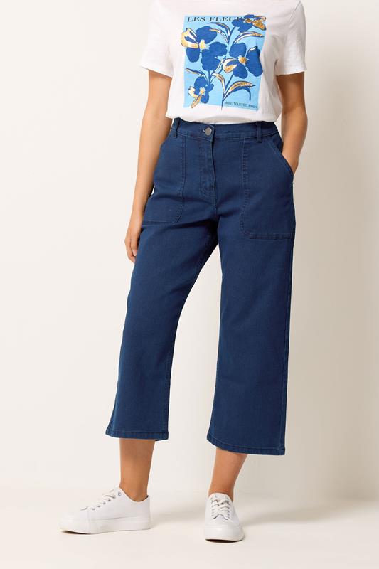  M&Co Knöchellange Carpenter-Jeans in Indigoblau mit Stretch
