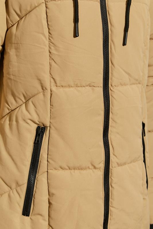 LTS Tall Light Brown Maxi Puffer Coat 5