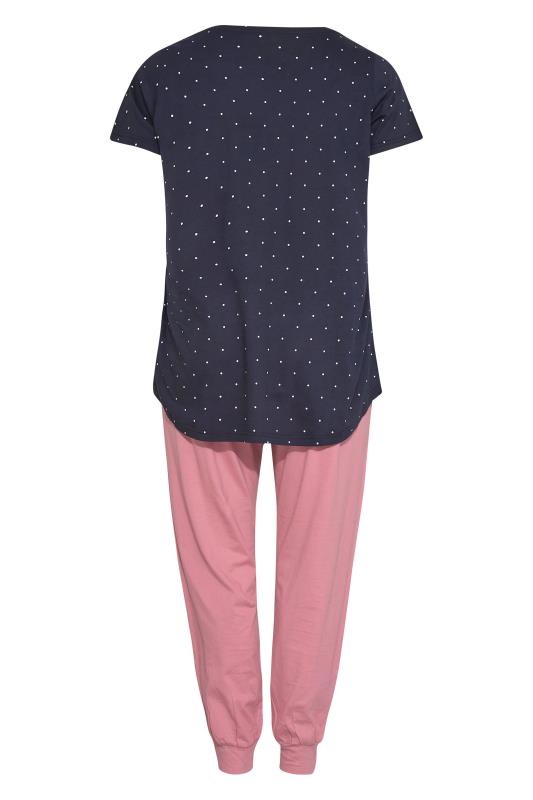 DISNEY Plus Size Navy Blue 'Nope Not Today' Minnie Slogan Pyjama Set | Yours Clothing 7