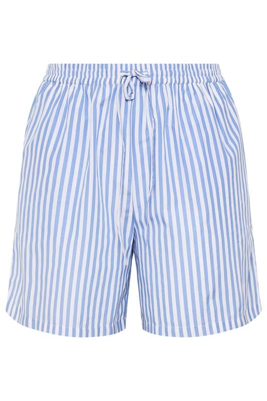 YOURS Plus Size Blue Stripe Shorts | Yours Clothing 5