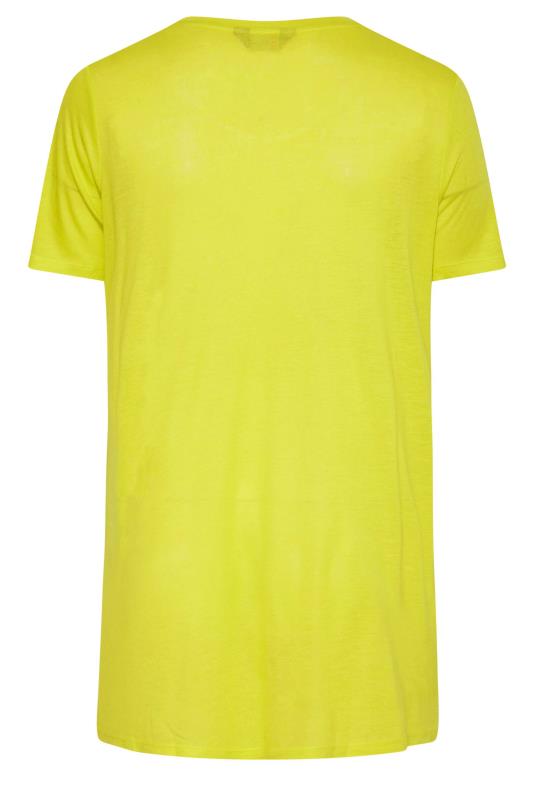 Curve Lime Green Aztec Embroidered Tie Neck T-Shirt 7