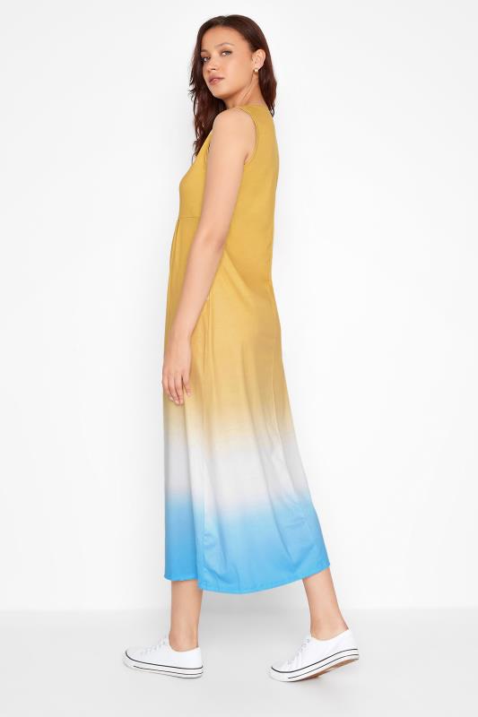 LTS Tall Yellow Ombre Print Sleeveless Smock Dress 3