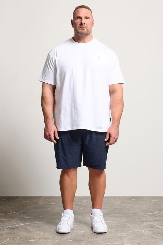 BadRhino Big & Tall Navy Blue Slub Shorts | BadRhino 1