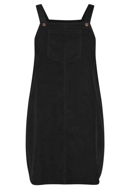 LIMITED COLLECTION Plus Size Black Cord Pinafore Dress Yours Clothing