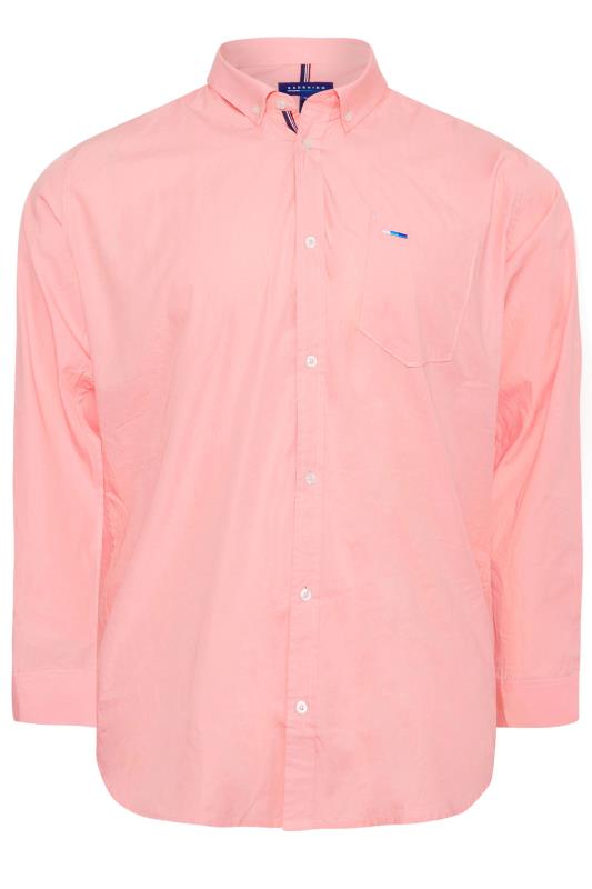 BadRhino Big & Tall Pink Cotton Poplin Long Sleeve Shirt 3
