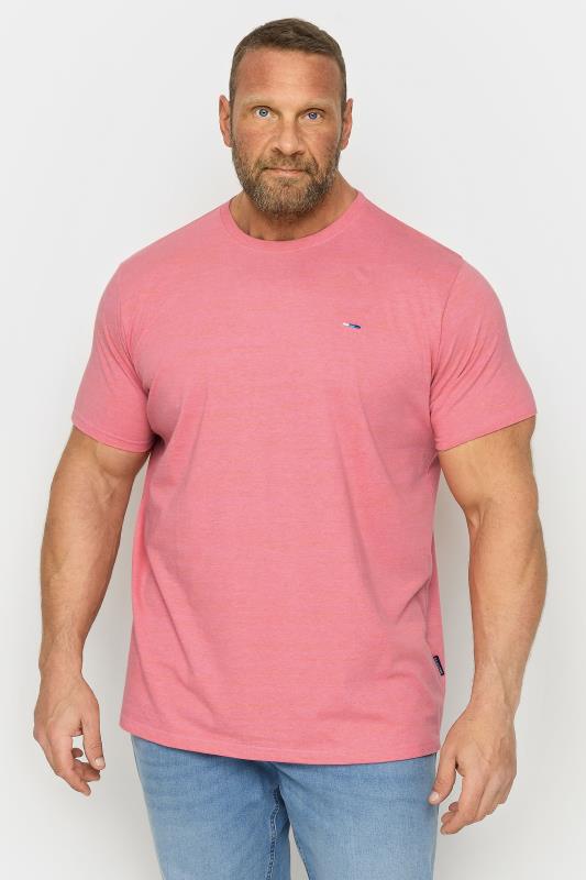 BadRhino Big & Tall Pink Injected Slub Jersey T-Shirt | BadRhino 2