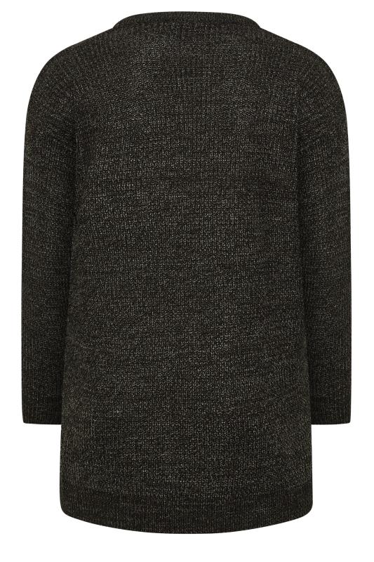 Plus Size Charcoal Grey Twist Essential Knitted Jumper | Yours Clothing 7