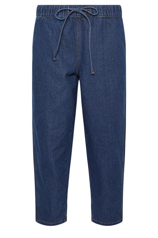 PixieGirl Petite Women's Dark Blue Pull On Barrel Jeans | PixieGirl 7