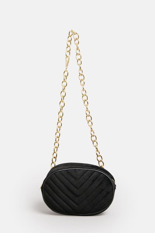 Black Chain Strap Camera Bag | Yours Clothing 4