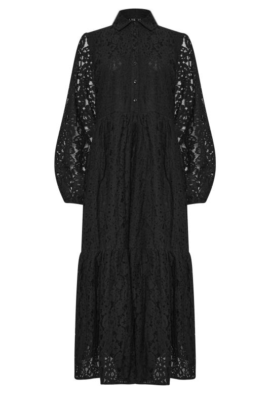 LTS Tall Black Lace Tiered Midi Dress | Long Tall Sally 2