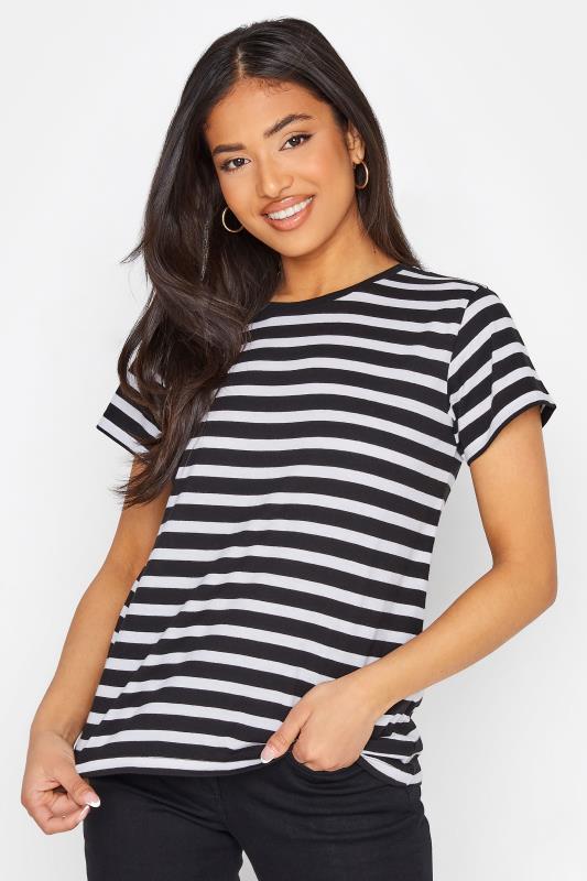 2 PACK Petite Black Stripe Basic T-Shirts | PixieGirl 2