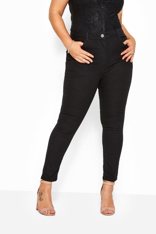 Plus Size  Curve Black Straight Leg Fit Stretch RUBY Jeans