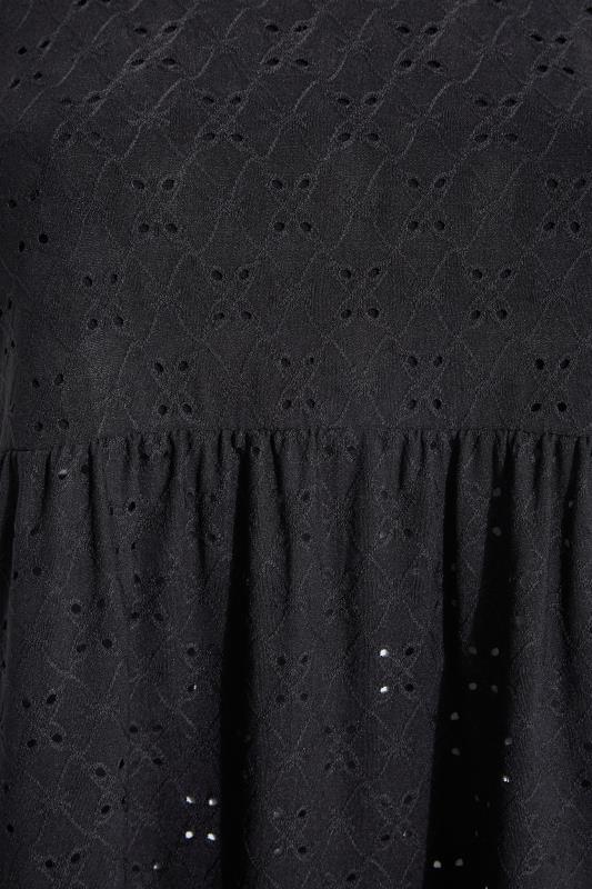 LIMITED COLLECTION Curve Black Broderie Anglaise Tiered Smock Top_Z.jpg