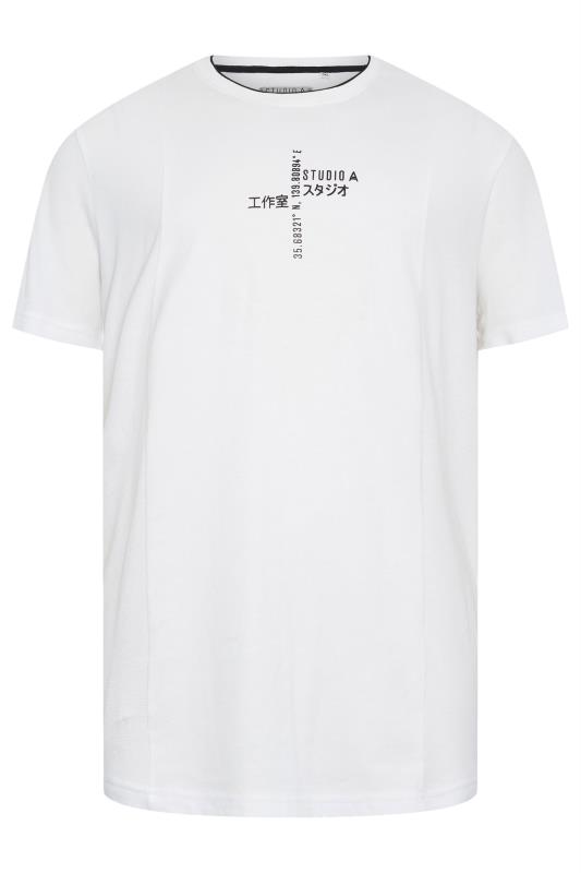STUDIO A Big & Tall White T-Shirt | BadRhino 3