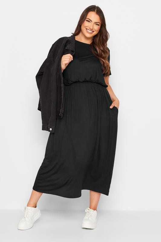 YOURS LONDON Black Pocket Maxi Dress | Yours Clothing 2