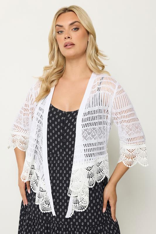  YOURS Cardigan cascade blanc