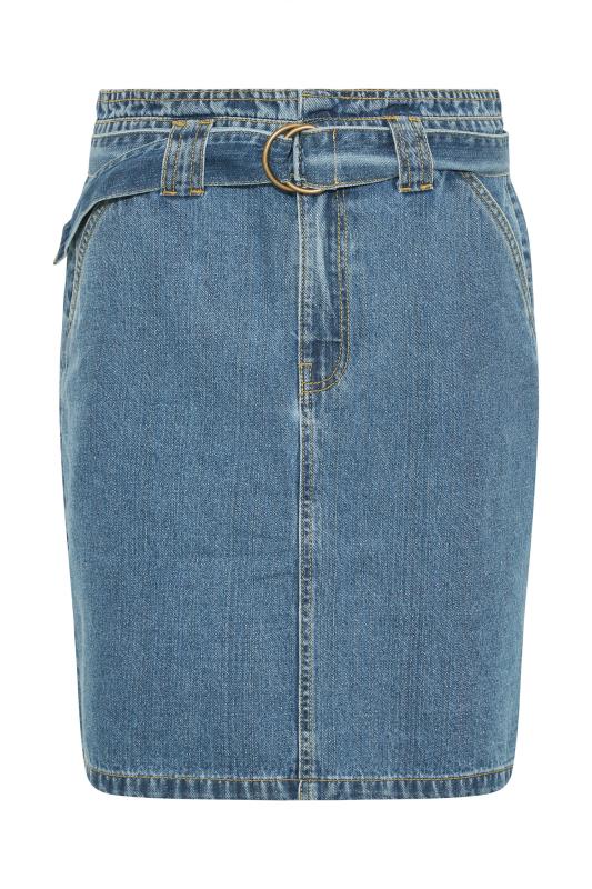 LTS Tall Women's Blue Cotton Denim Skirt | Long Tall Sally 6