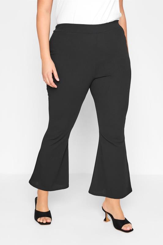 LIMITED COLLECTION Curve Black Flared Trousers 1