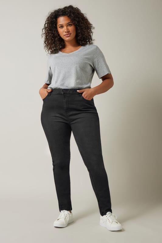 Plus Size  City City Tall Black Pocket Skinny Jeans