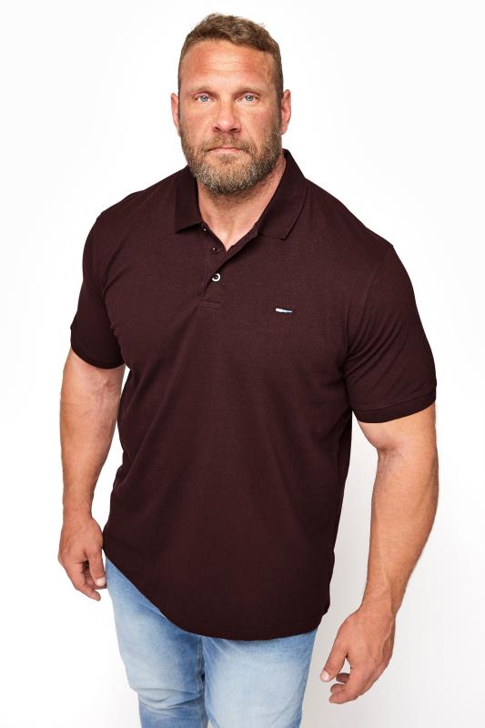 Men's  BadRhino Burgundy Essential Polo Shirt