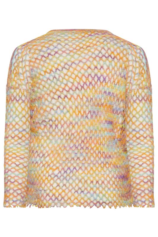 YOURS Plus Size Curve Yellow Space Dye Knit Top | Yours Clothing  8