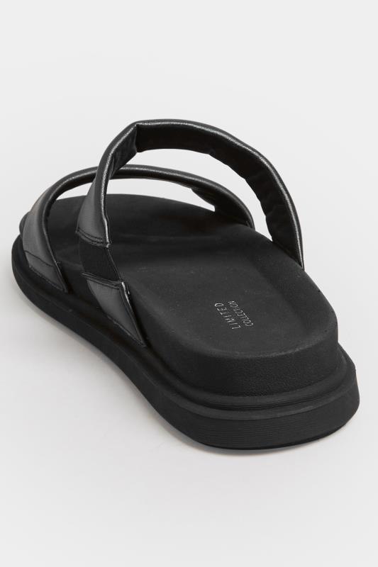 LIMITED COLLECTION Black Two Strap Sandals In Extra Wide EEE Fit | Yours Clothing 4