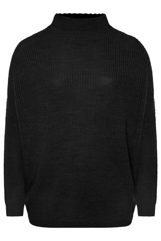 Plus Size Curve Black Oversized Knitted Jumper | Yours Clothing 5