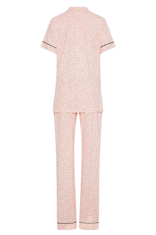 LTS Tall Pink Polka Dot Print Pyjama Set_BK.jpg