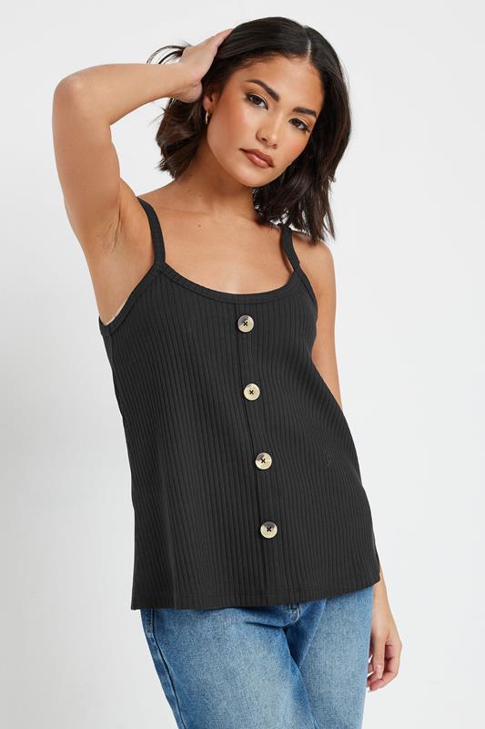 PixieGirl Petite Women's 2 PACK Black & White Button Down Cami Tops | PixieGirl 1