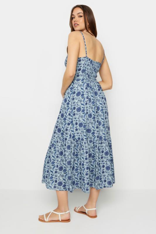 LTS Tall Women's Blue Floral Print Midaxi Sundress | Long Tall Sally 3